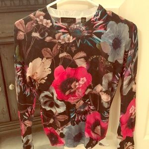 Ted Baker Floral Sweater Size 0